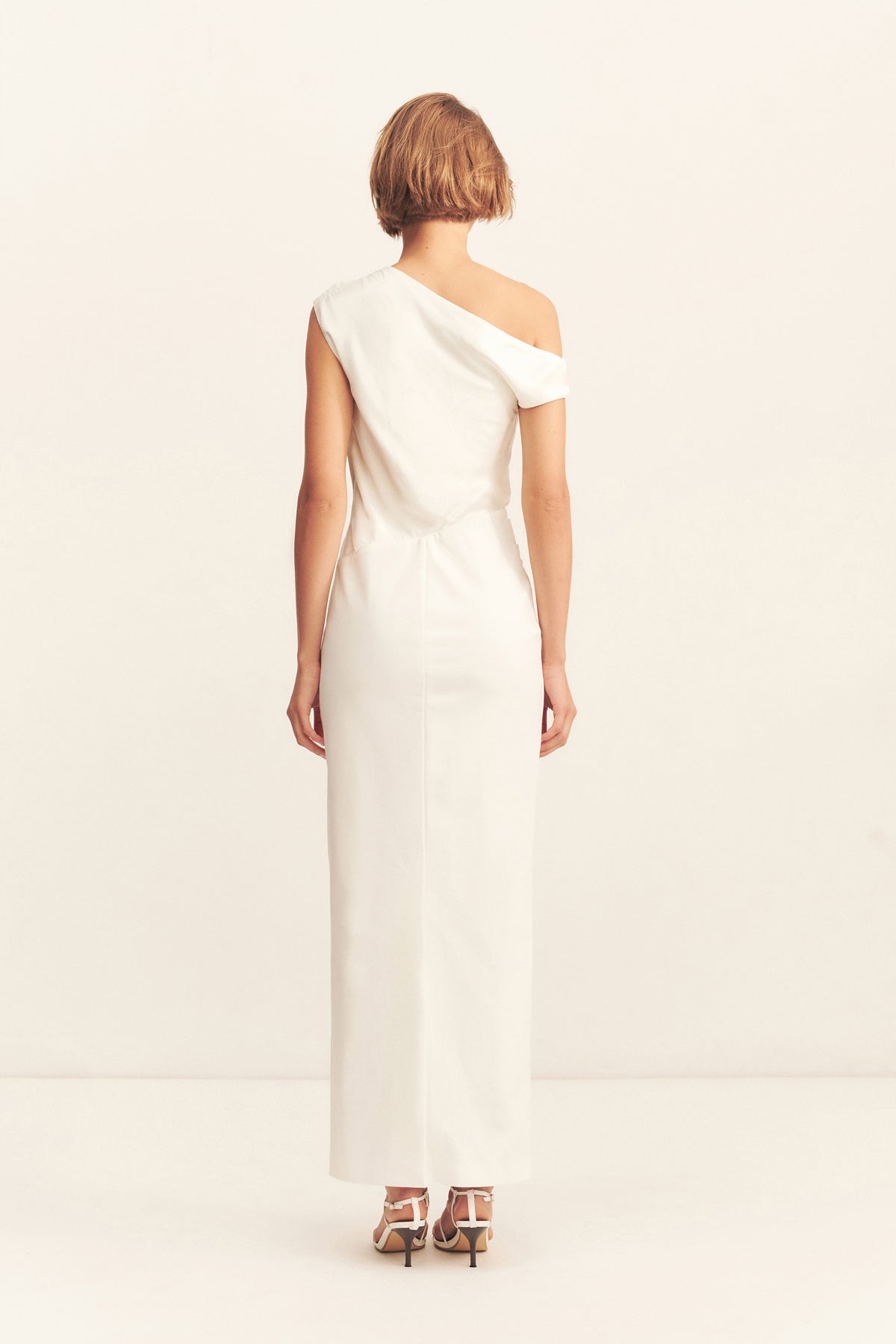 LUMINA CONTRAST DRAPED MAXI DRESS