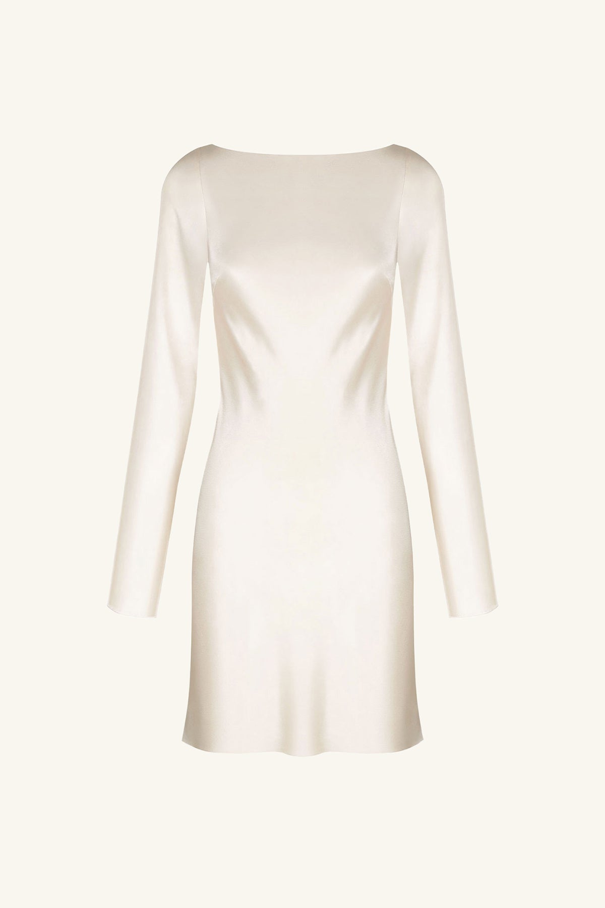 LA LUNE LONG SLEEVE BACKLESS MINI DRESS - CREAM