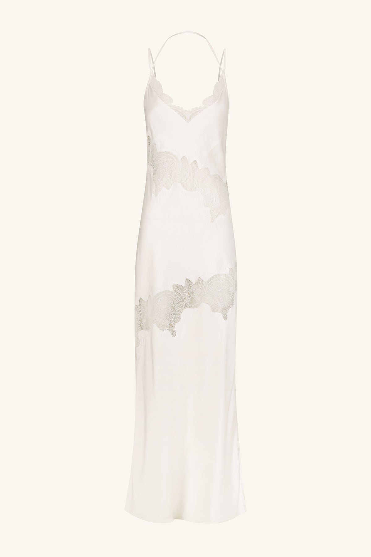 STRATUS LACE PANELLED MAXI DRESS - IVORY