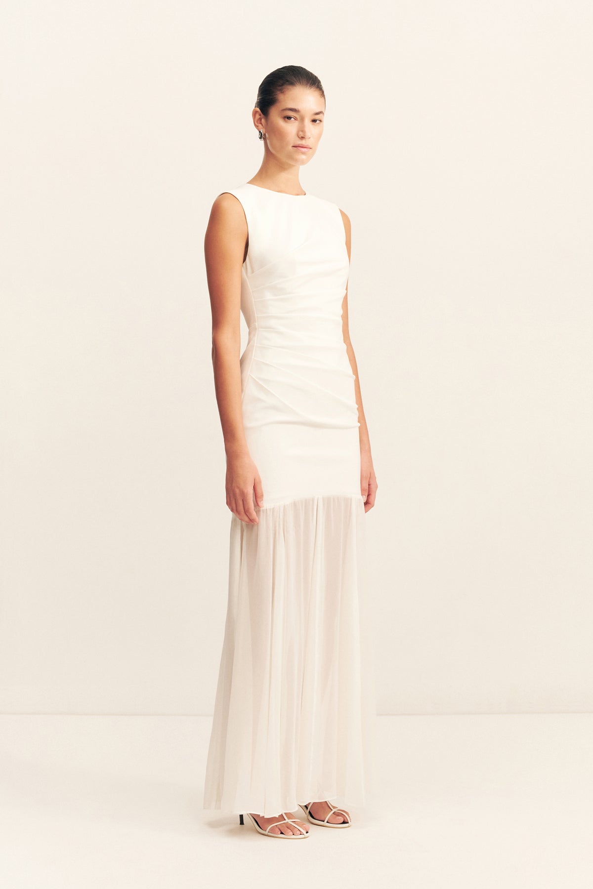 LUNAR OPEN BACK DRAPED MAXI DRESS