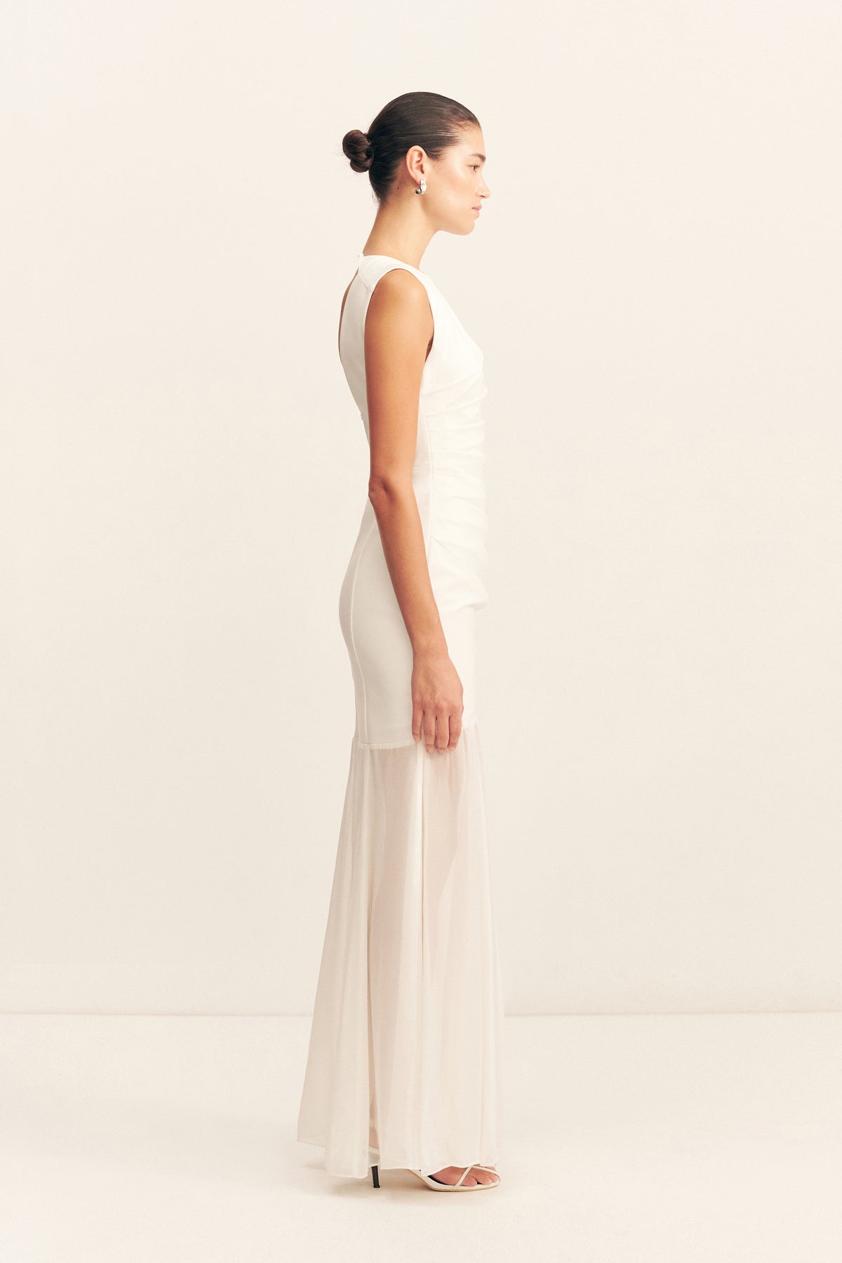 LUNAR OPEN BACK DRAPED MAXI DRESS