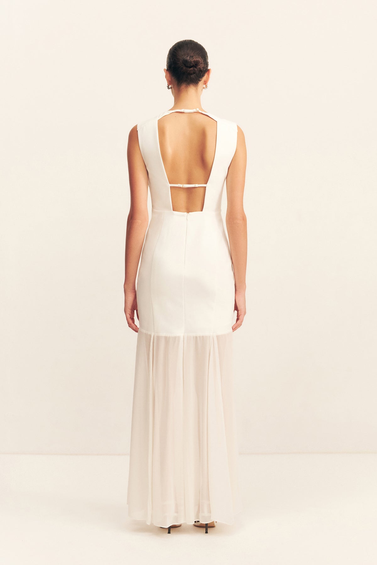 LUNAR OPEN BACK DRAPED MAXI DRESS