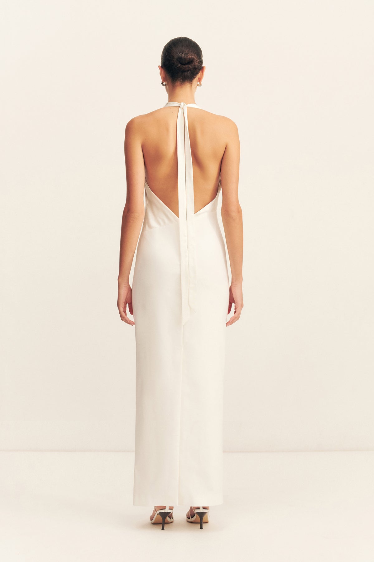 LUMINA CONTRAST COWL NECK MAXI DRESS