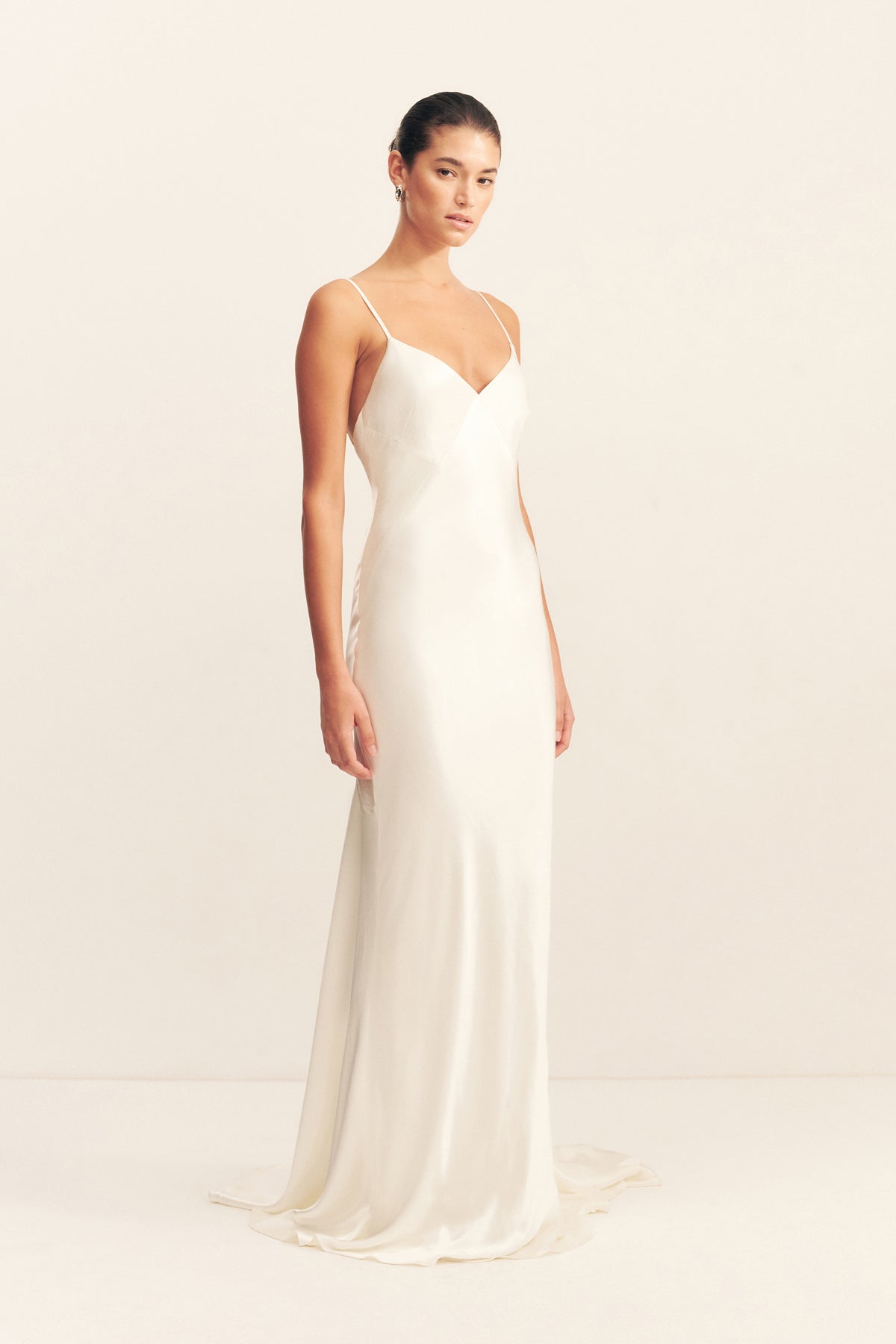 LA LUNE LOW BACK GOWN - WHITE