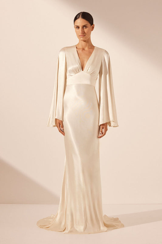 LA LUNE BACKLESS GOWN - CREAM