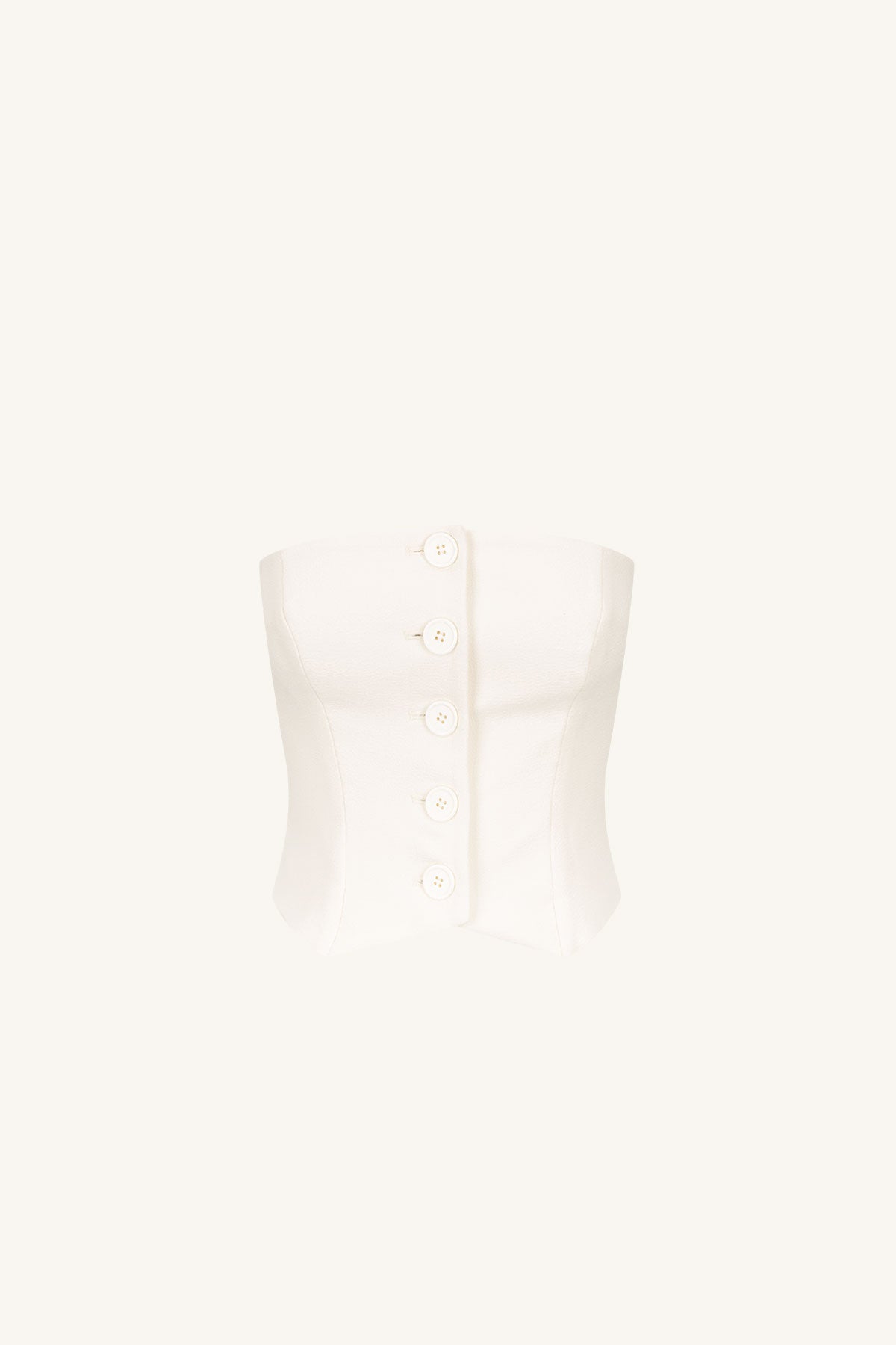 AMURA BUTTON UP BODICE - CREAM