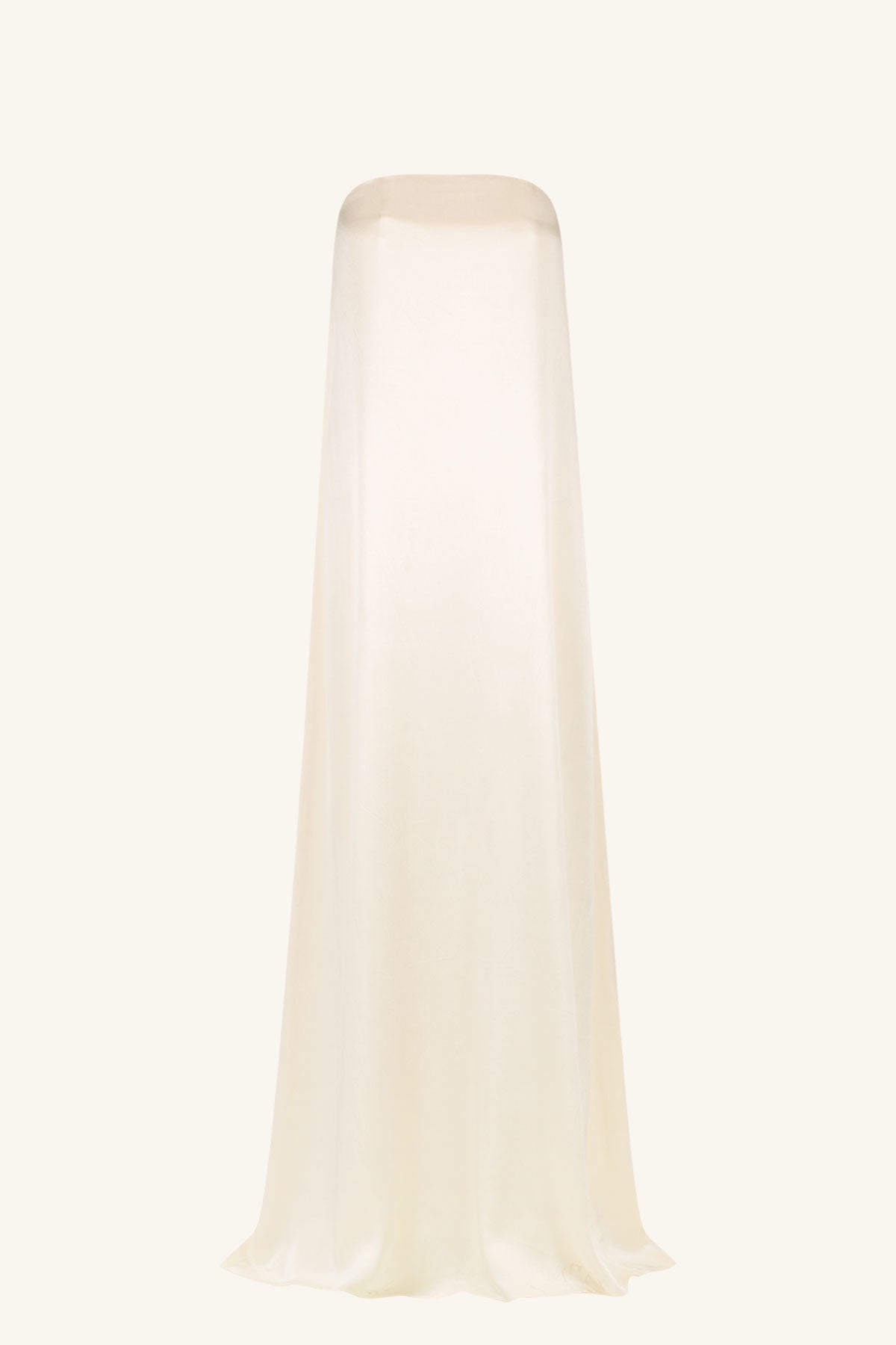 LA LUNE STRAPLESS COLUMN MAXI DRESS - CREAM