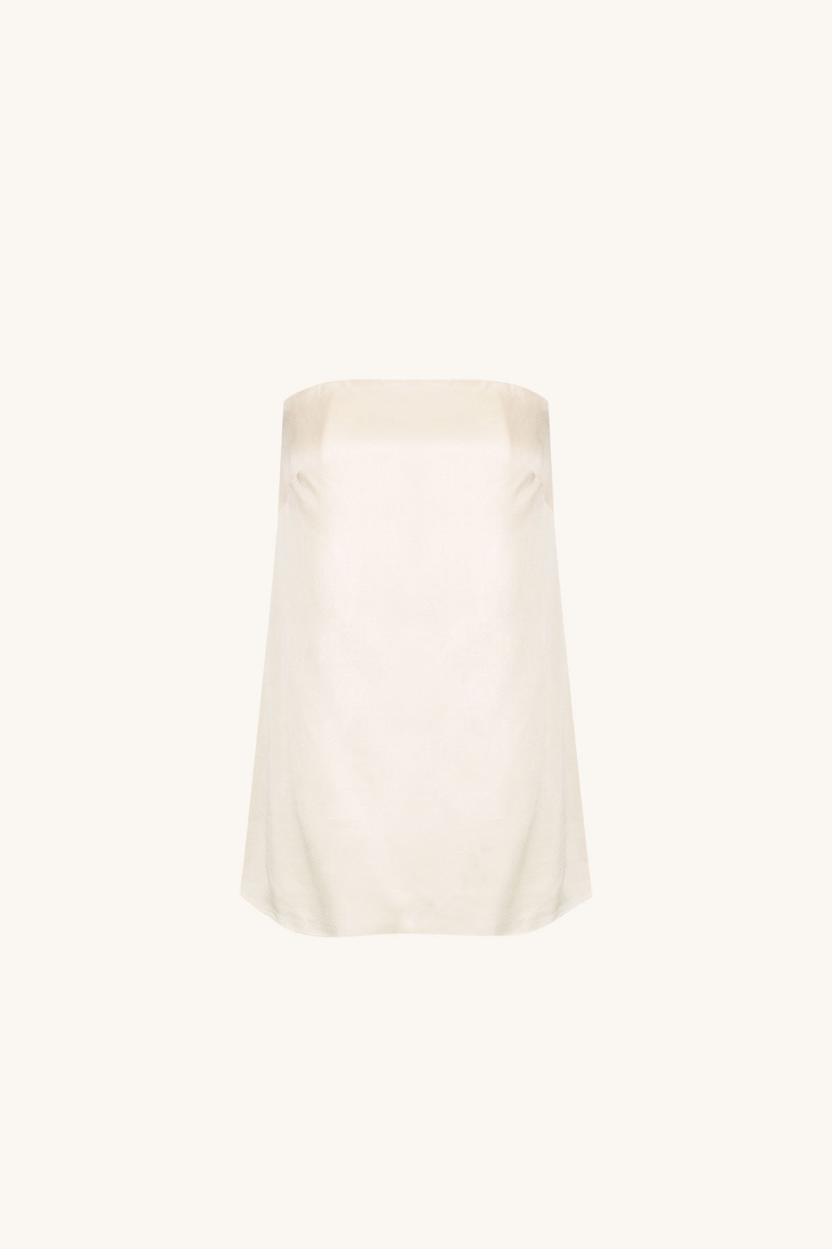 LA LUNE STRAPLESS COLUMN TOP - CREAM