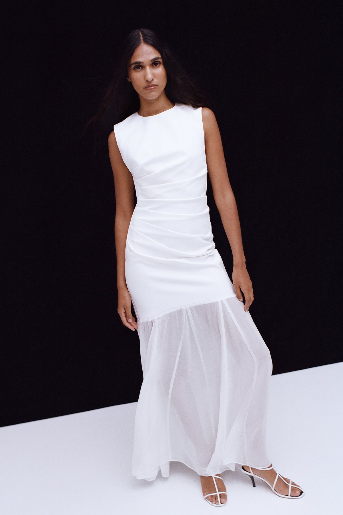 LUNAR OPEN BACK DRAPED MAXI DRESS