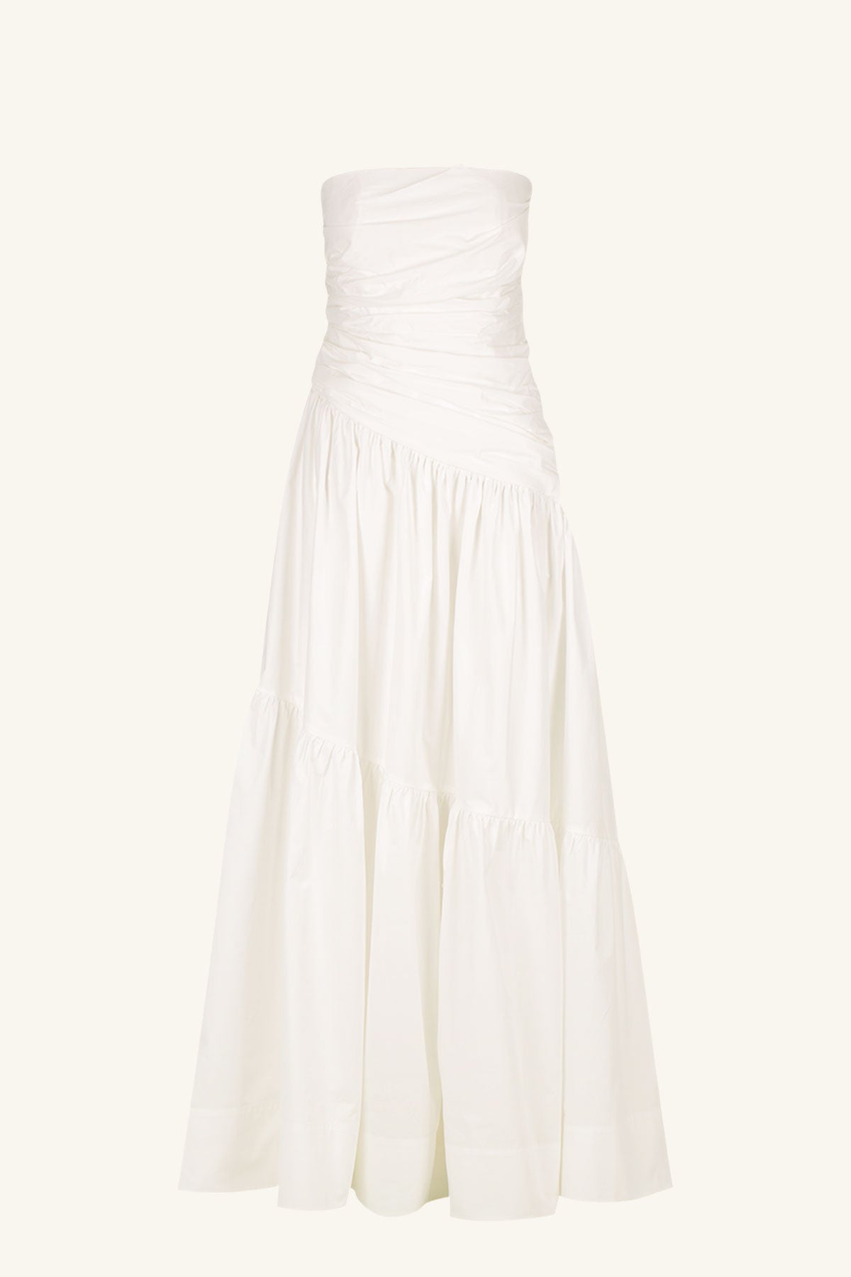 MAIORI STRAPLESS TIERED MAXI DRESS - IVORY