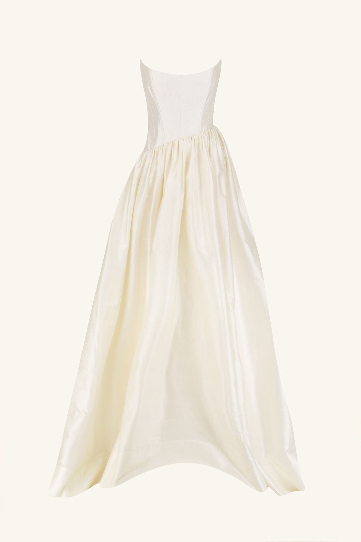 LUCERO HIGH LOW CORSET GOWN - IVORY