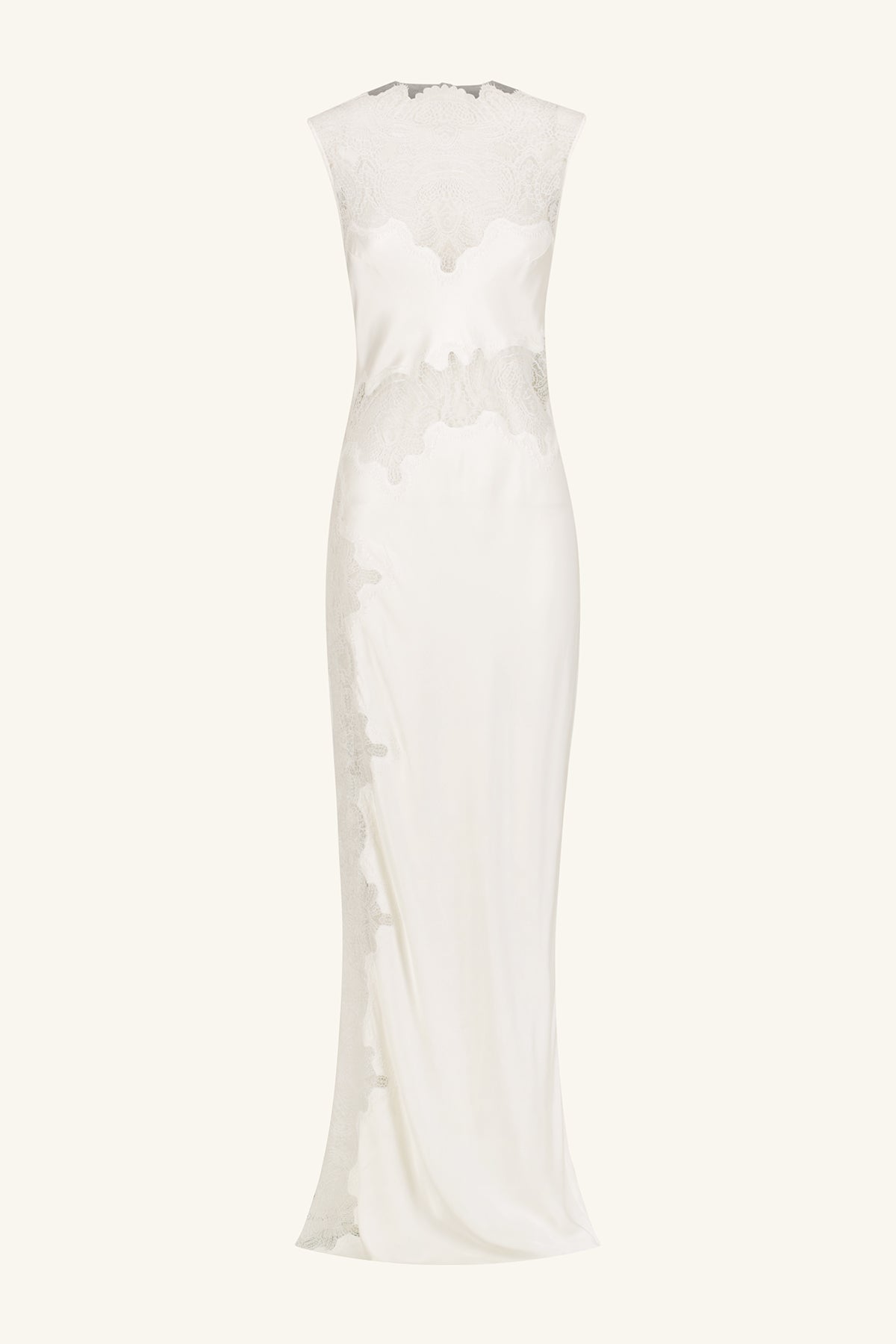 STRATUS LACE HIGH NECK MAXI DRESS - IVORY