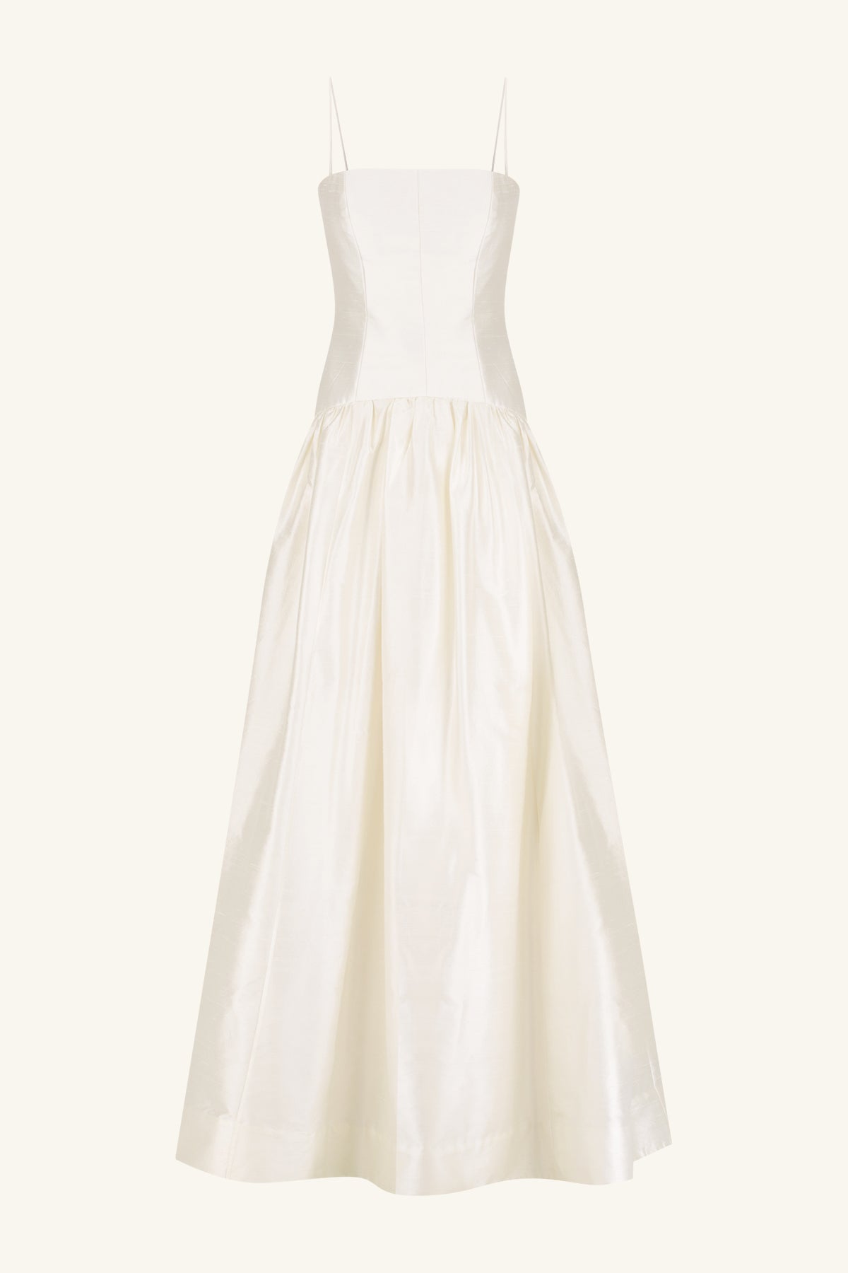 LUCERO SILK PANELLED MAXI DRESS - IVORY