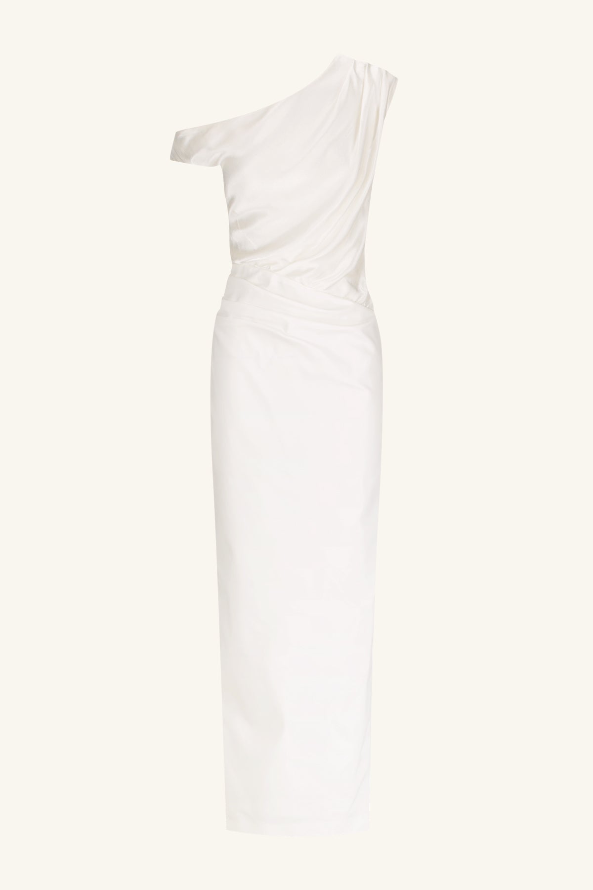 LUMINA CONTRAST DRAPED MAXI DRESS
