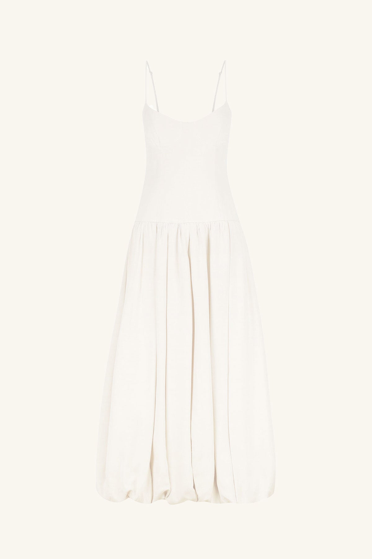 VENTO BUSTIER BUBBLE MIDI DRESS - IVORY