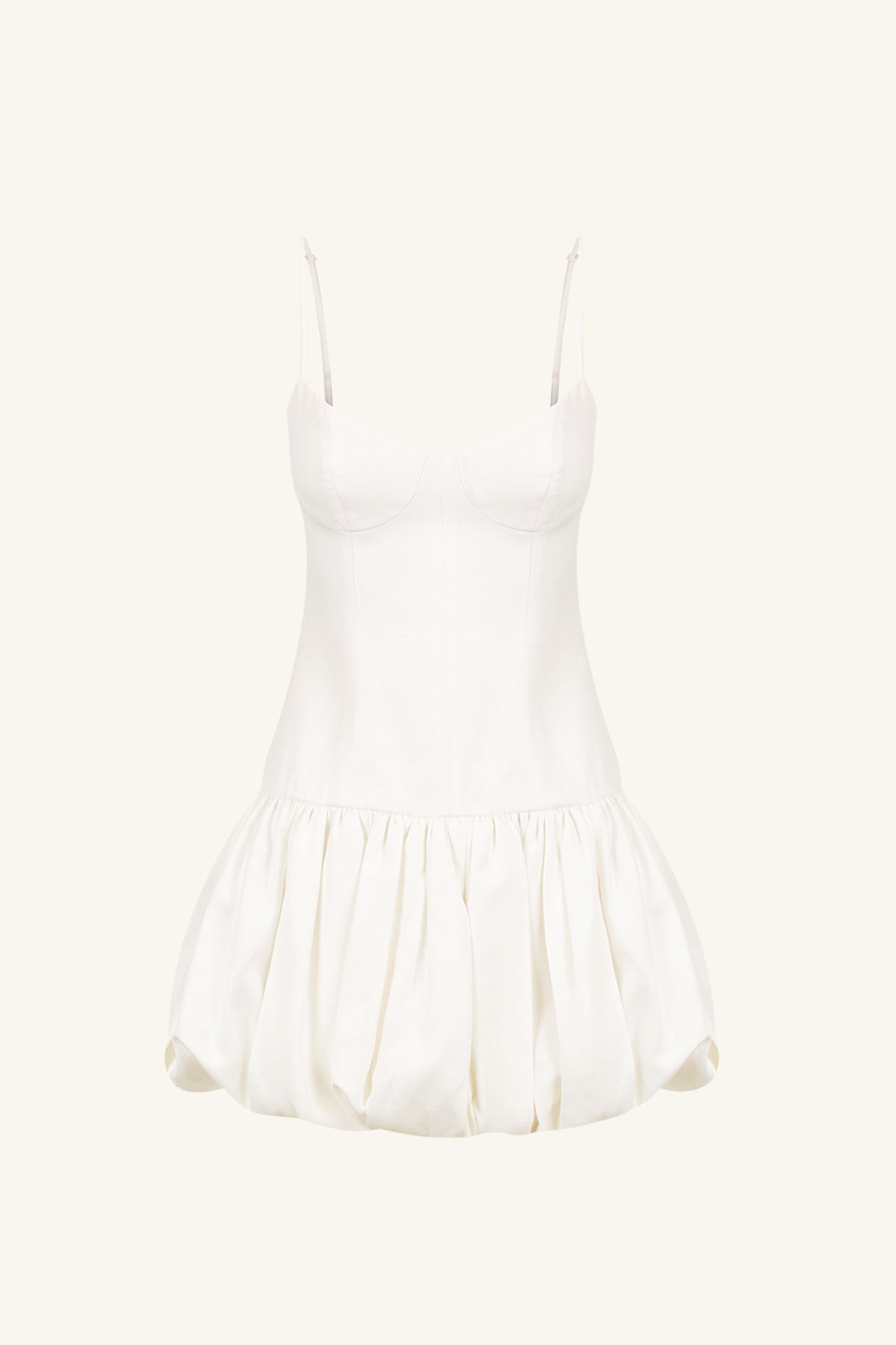 VENTO BUSTIER BUBBLE MINI DRESS - IVORY